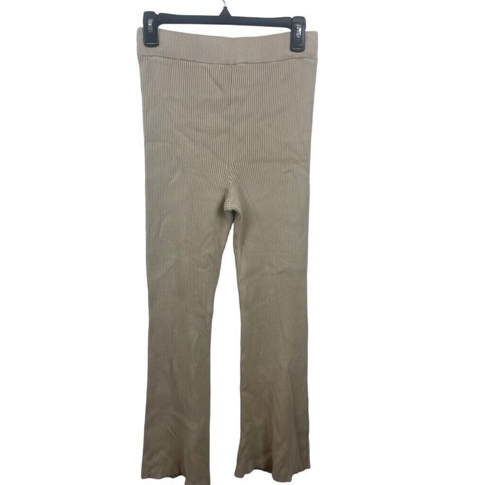 Abercrombie & Fitch Cream Knit Flare Sweater Pants Size S